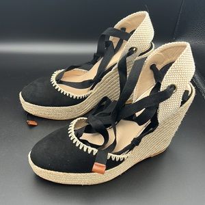 Zara Tie Up wedges size 40